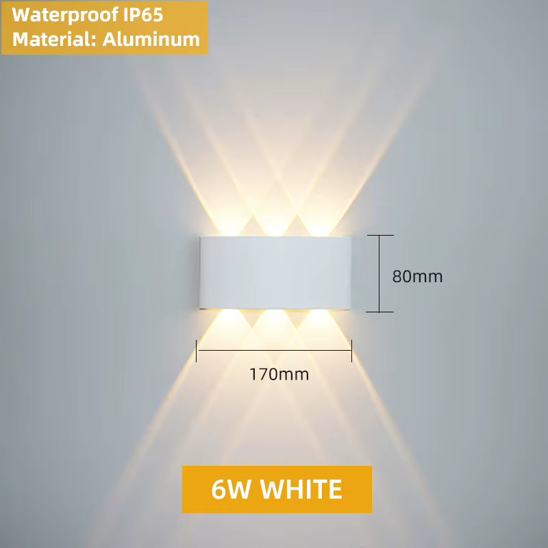 Aluminum Interior Wall Light Waterproof IP65 LED Wall Lamp Outdoor Garden Lights Bedroom Living Room Loft Decor Stairs Lighting