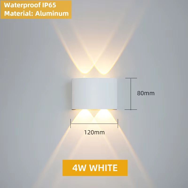 Aluminum Interior Wall Light Waterproof IP65 LED Wall Lamp Outdoor Garden Lights Bedroom Living Room Loft Decor Stairs Lighting