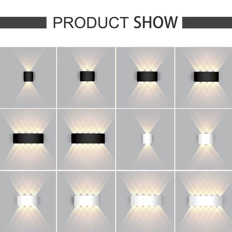 Aluminum Interior Wall Light Waterproof IP65 LED Wall Lamp Outdoor Garden Lights Bedroom Living Room Loft Decor Stairs Lighting