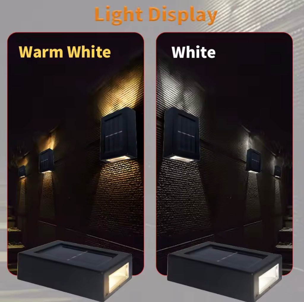 Solar Light Outdoor Up and Down Wall Washer Light Waterproof Solar Lamp for Garden Street Landscape Balcony Yard Porch Decor