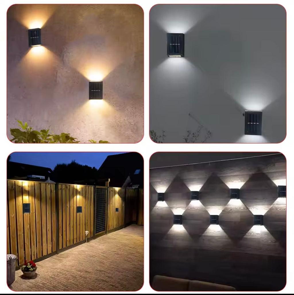 Solar Light Outdoor Up and Down Wall Washer Light Waterproof Solar Lamp for Garden Street Landscape Balcony Yard Porch Decor
