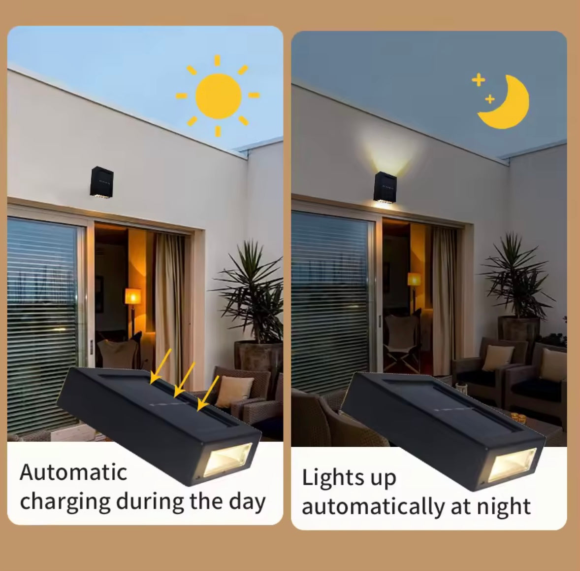 Solar Light Outdoor Up and Down Wall Washer Light Waterproof Solar Lamp for Garden Street Landscape Balcony Yard Porch Decor