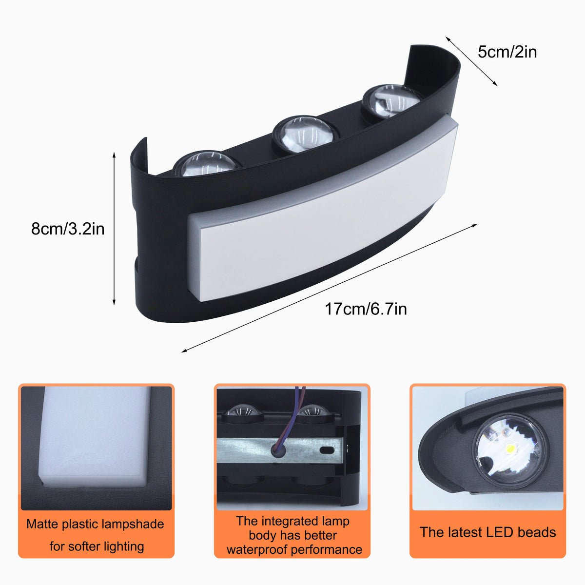 Modern Waterproof LED Wall Sconce
