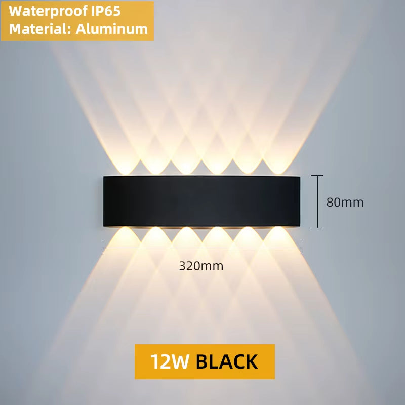 Aluminum Interior Wall Light Waterproof IP65 LED Wall Lamp Outdoor Garden Lights Bedroom Living Room Loft Decor Stairs Lighting